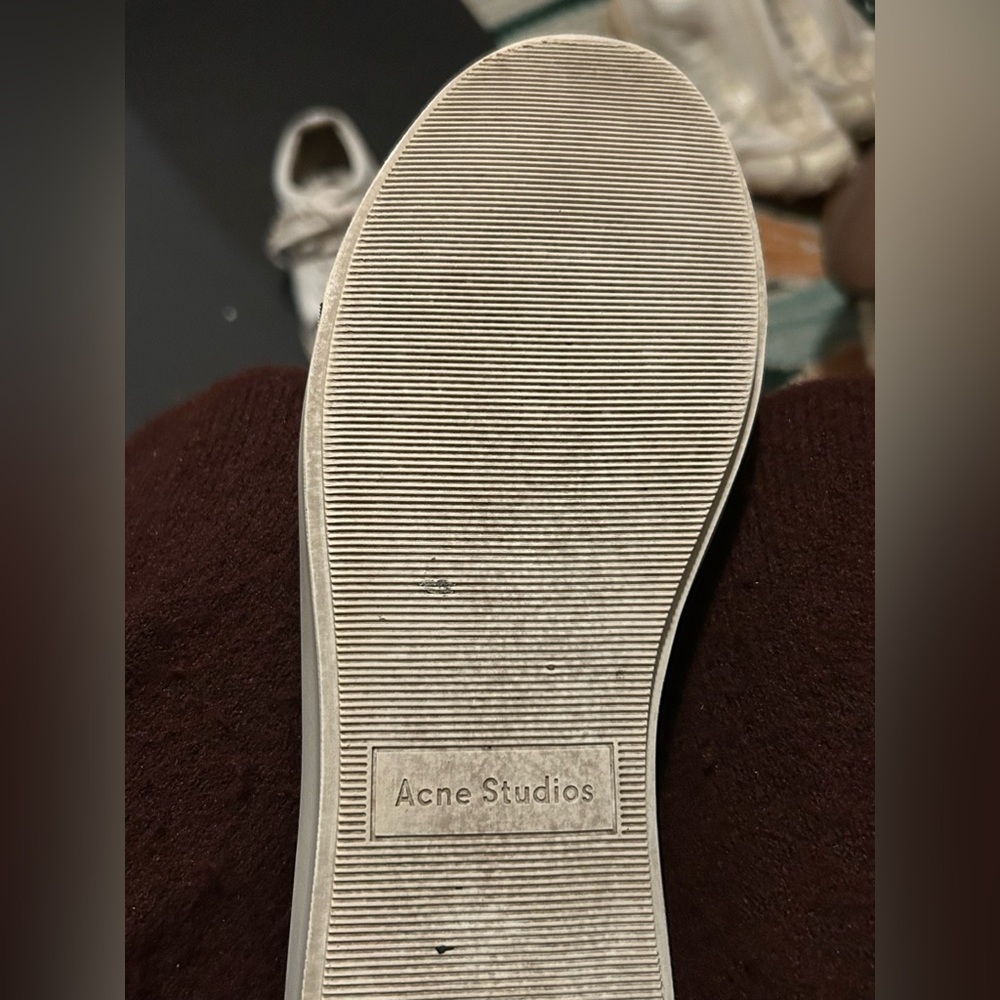 Acne Studio white leather Sneakers size 6M - Picture 9 of 11